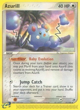 Azurill 031/100 - Sandstorm Reverse Holofoil - Uncommon