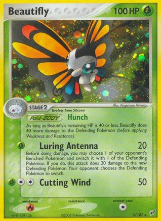 Beautifly 002 - Deoxys Normal - Holo Rare