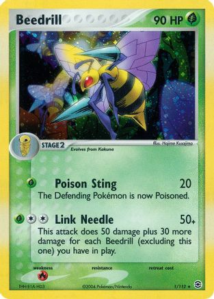 Beedrill - 001/112 - FireRed & LeafGreen Holofoil - Holo Rare