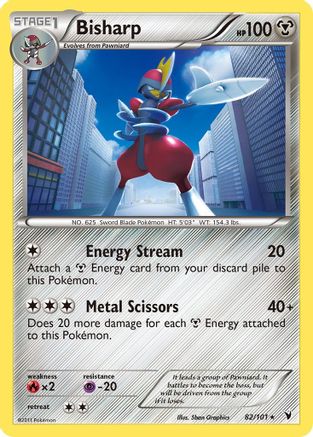 Bisharp (82) - Noble Victories Reverse Holofoil - Holo Rare