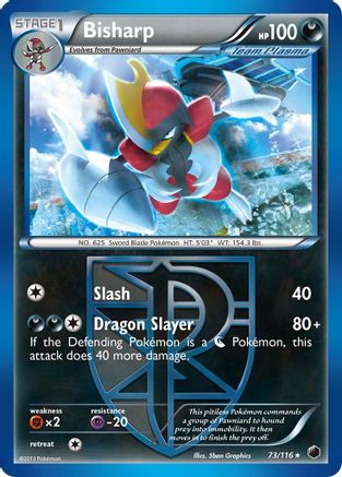 Bisharp (Team Plasma) (73/116) - Plasma Freeze Reverse Holofoil - Rare
