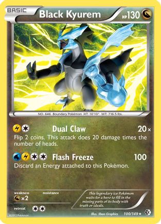 Black Kyurem 100 - Boundaries Crossed Normal - Rare