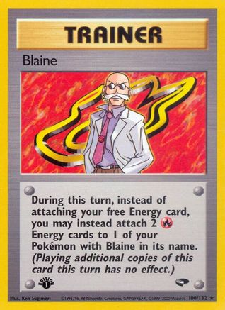 Blaine 100/132 - Gym Challenge 1st Edition - Rare