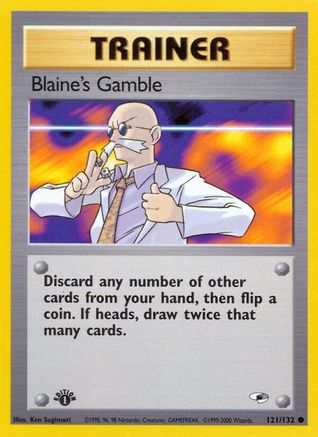 Blaine's Gamble 121/132 - Gym Heroes 1st Edition - Common