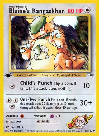 Blaine's Kangaskhan 036/132 - Gym Heroes 1st Edition - Uncommon