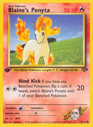 Blaine's Ponyta 064/132 - Gym Challenge 1st Edition - Common
