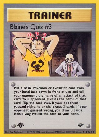 Blaine's Quiz #3 112/132 - Gym Challenge 1st Edition - Uncommon