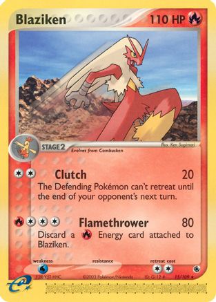 Blaziken 015/109 - Ruby and Sapphire Normal - Rare