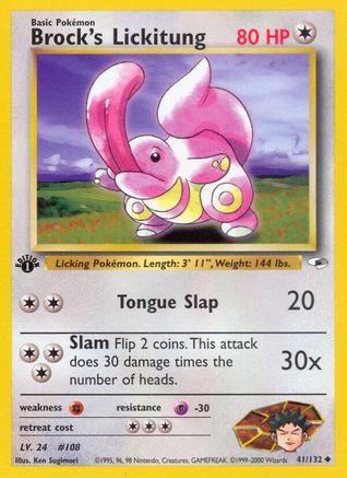 Brock's Lickitung 041/132 - Gym Heroes 1st Edition - Uncommon