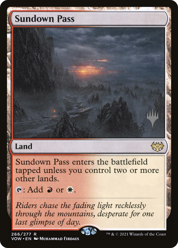 Sundown Pass (PPDMU-266P) - Innistrad: Crimson Vow Promos (Promo Pack)