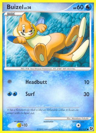 Buizel - 061/106 - Great Encounters Reverse Holofoil - Common