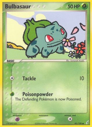 Bulbasaur - 045/100 - Crystal Guardians Reverse Holofoil - Common