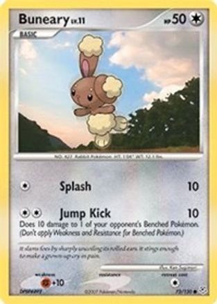 Buneary 073/130 - Diamond and Pearl Reverse Holofoil - Common