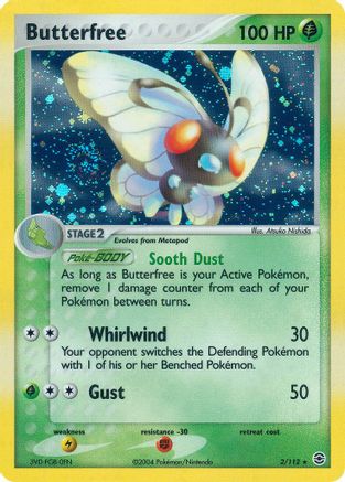 Butterfree - 002/112 - FireRed & LeafGreen Reverse Holofoil - Holo Rare