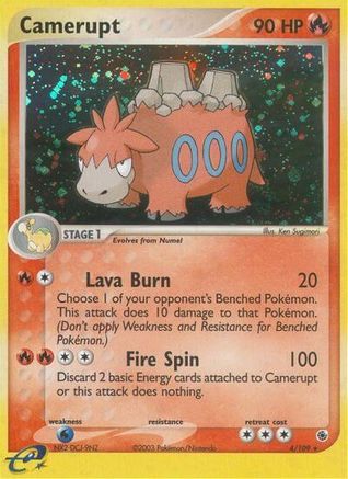 Camerupt (4/109) - Ruby and Sapphire Holofoil - Holo Rare