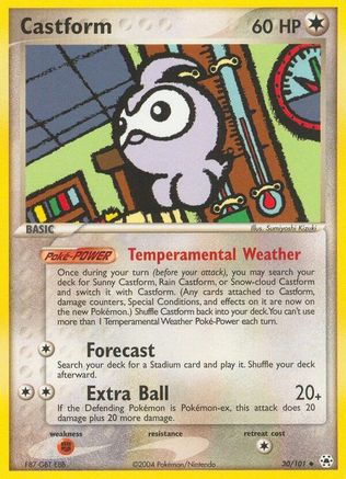 Castform 030 - Hidden Legends Reverse Holofoil - Uncommon