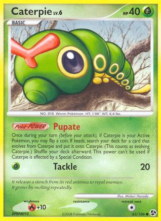 Caterpie - 063/106 - Great Encounters Reverse Holofoil - Common