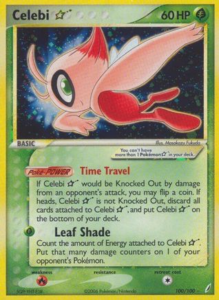 Celebi Star - 100/100 - Crystal Guardians Holofoil - Ultra Rare