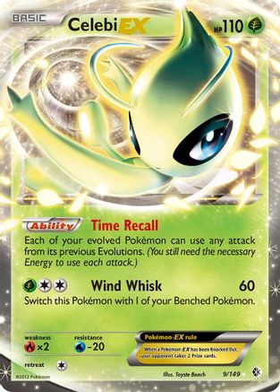 Celebi EX 009 - Boundaries Crossed Holofoil - Ultra Rare
