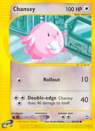 Chansey 069/147 - Aquapolis Reverse Holofoil - Common