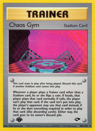 Chaos Gym 102/132 - Gym Challenge 1st Edition - Rare