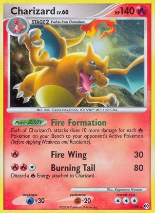 Charizard - 001/99 - Arceus Holofoil - Holo Rare