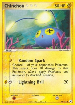 Chinchou 057/101 - Hidden Legends Reverse Holofoil - Common