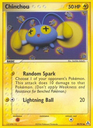 Chinchou 050/92 - Legend Maker Reverse Holofoil - Common