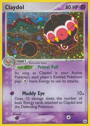 Claydol 002/101 - Hidden Legends Holofoil - Holo Rare