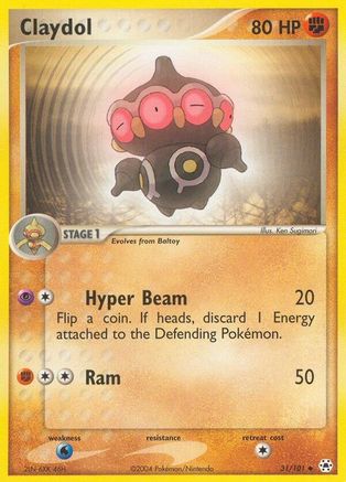 Claydol 031/101 - Hidden Legends Normal - Uncommon