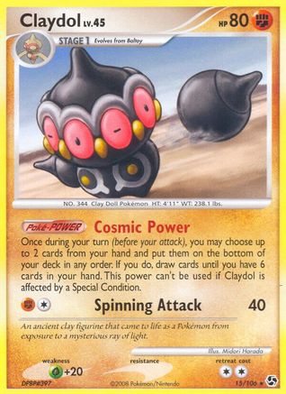 Claydol (15/106) - Great Encounters Reverse Holofoil - Rare