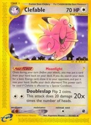 Clefable (41) 041/165 - Expedition Reverse Holofoil - Rare