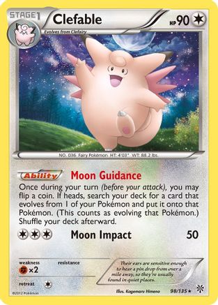 Clefable (98/135) - Plasma Storm Reverse Holofoil - Rare