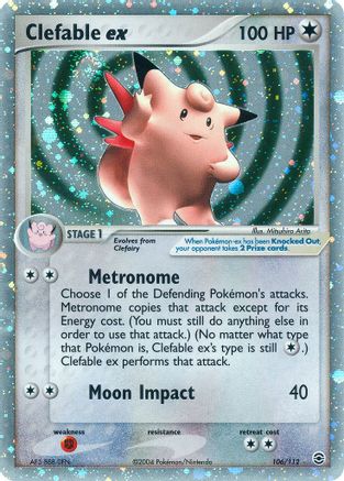 Clefable ex 106 - FireRed & LeafGreen Holofoil - Ultra Rare