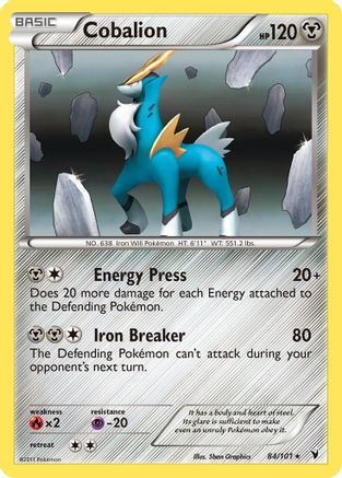 Cobalion - 084/101 - Noble Victories Reverse Holofoil - Holo Rare