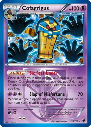 Cofagrigus (Team Plasma) (56/116) - Plasma Freeze Holofoil - Holo Rare