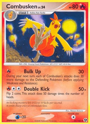 Combusken - 035/106 - Great Encounters Reverse Holofoil - Uncommon