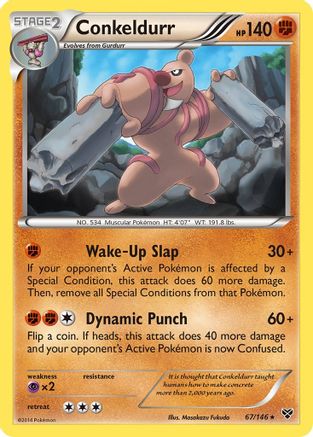 Conkeldurr 067 - XY Base Set Reverse Holofoil - Rare