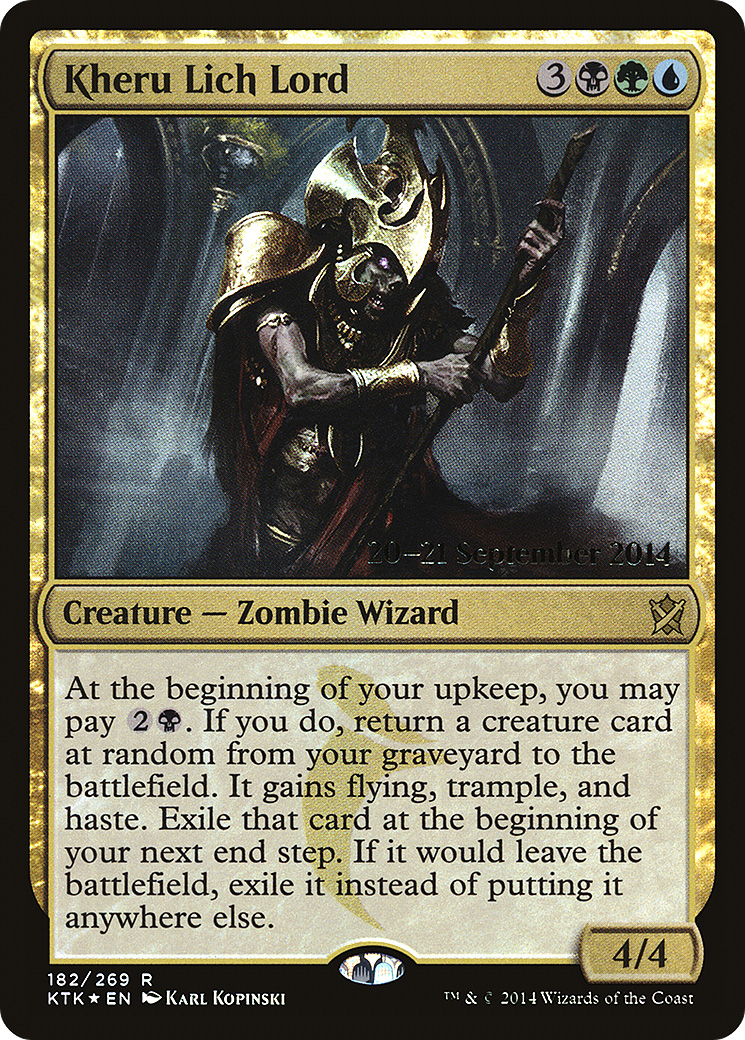 Kheru Lich Lord (PRE-182S) - Khans of Tarkir Promos (Prerelease) Foil