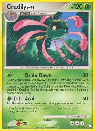 Cradily (21/146) - Legends Awakened - Rare