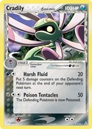 Cradily (Delta Species) - 002/110 - Holon Phantoms Reverse Holofoil - Holo Rare