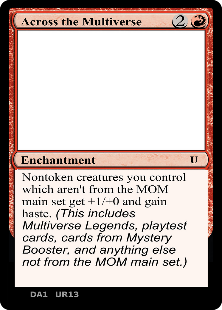 Across the Multiverse (UNK-UR13B) - Unknown Event (Playtest)