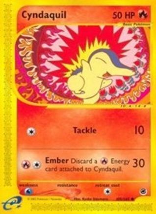 Cyndaquil (105) 105/165 - Expedition Reverse Holofoil - Common