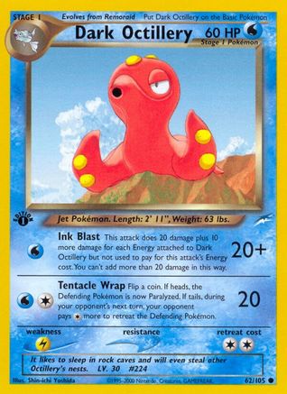 Dark Octillery 062/105 - Neo Destiny 1st Edition - Common