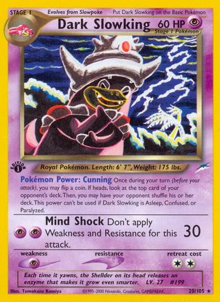 Dark Slowking 020/105 - Neo Destiny 1st Edition - Rare