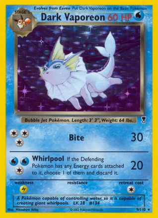 Dark Vaporeon 009/110 - Legendary Collection Reverse Holofoil - Holo Rare