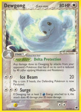 Dewgong (Delta Species) 015 - Dragon Frontiers Normal - Rare