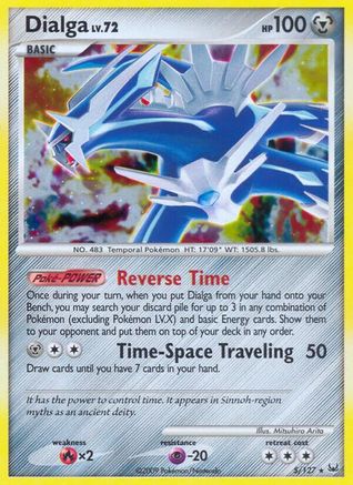 Dialga (5) 005 - Platinum Reverse Holofoil - Holo Rare