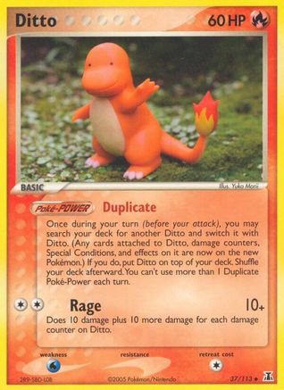 Ditto - 037/113 (Charmander) - Delta Species Reverse Holofoil
