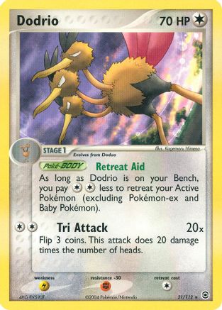 Dodrio 021/112 - FireRed & LeafGreen Reverse Holofoil - Rare